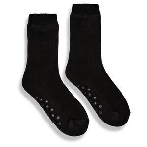 Ribbon Unisex Adult Eskimo Style Fleece Socks / Black